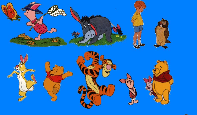 Kubuś Puchatek, prosiaczek, tygrysek, kłapouchy, pan sowa, strona dla dzieci, kolorowanki,Winnie the Pooh, wieczorynka, kubuś puchatek